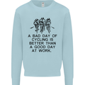 A Bad Day of Cycling Cyclist Funny Mens Sweatshirt Jumper Light Blue