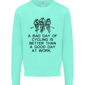 A Bad Day of Cycling Cyclist Funny Mens Sweatshirt Jumper Peppermint
