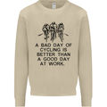 A Bad Day of Cycling Cyclist Funny Mens Sweatshirt Jumper Sand