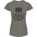 A Bad Day of Cycling Cyclist Funny Womens Petite Cut T-Shirt Charcoal