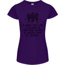 A Bad Day of Cycling Cyclist Funny Womens Petite Cut T-Shirt Purple