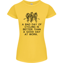 A Bad Day of Cycling Cyclist Funny Womens Petite Cut T-Shirt Yellow