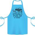 A Bad Day of Off Roading 4X4 All Terrain Cotton Apron 100% Organic Turquoise