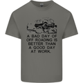 A Bad Day of Off Roading 4X4 All Terrain Mens Cotton T-Shirt Tee Top Charcoal