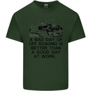 A Bad Day of Off Roading 4X4 All Terrain Mens Cotton T-Shirt Tee Top Forest Green