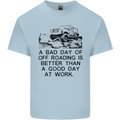 A Bad Day of Off Roading 4X4 All Terrain Mens Cotton T-Shirt Tee Top Light Blue