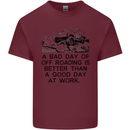 A Bad Day of Off Roading 4X4 All Terrain Mens Cotton T-Shirt Tee Top Maroon