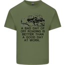 A Bad Day of Off Roading 4X4 All Terrain Mens Cotton T-Shirt Tee Top Military Green