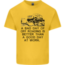 A Bad Day of Off Roading 4X4 All Terrain Mens Cotton T-Shirt Tee Top Yellow