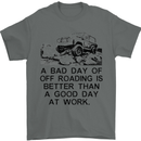 A Bad Day of Off Roading 4X4 All Terrain Mens T-Shirt Cotton Gildan Charcoal