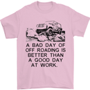 A Bad Day of Off Roading 4X4 All Terrain Mens T-Shirt Cotton Gildan Light Pink