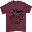 A Bad Day of Off Roading 4X4 All Terrain Mens T-Shirt Cotton Gildan Maroon