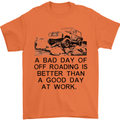 A Bad Day of Off Roading 4X4 All Terrain Mens T-Shirt Cotton Gildan Orange
