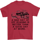 A Bad Day of Off Roading 4X4 All Terrain Mens T-Shirt Cotton Gildan Red