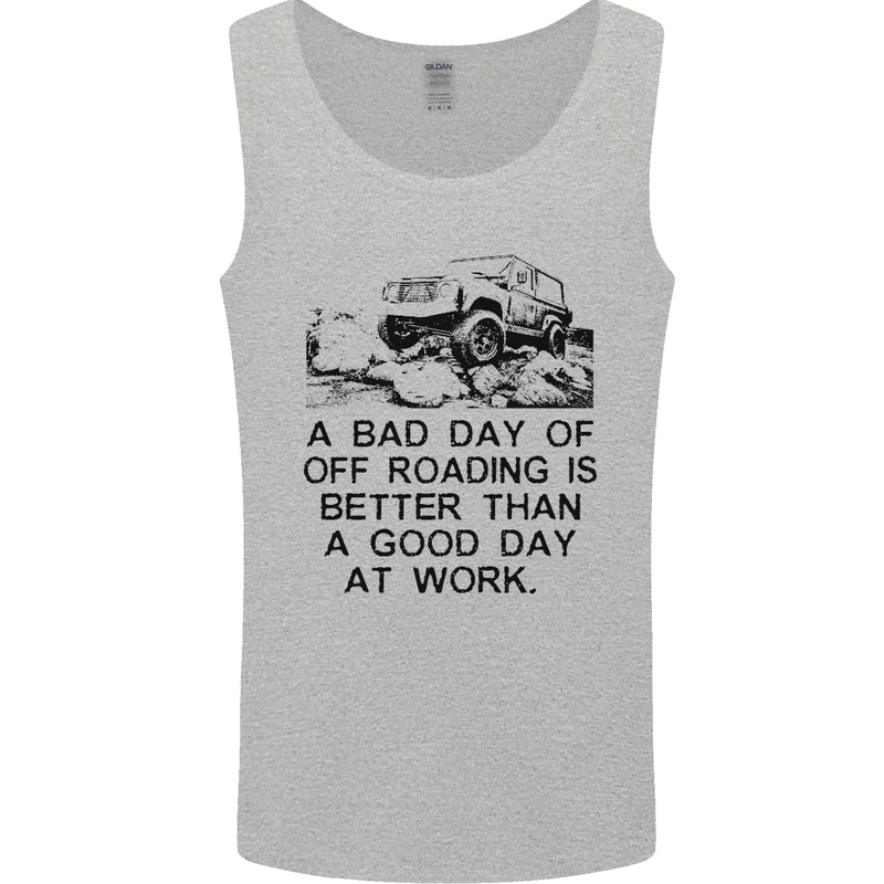 A Bad Day of Off Roading 4X4 All Terrain Mens Vest Tank Top Sports Grey