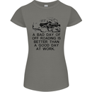A Bad Day of Off Roading 4X4 All Terrain Womens Petite Cut T-Shirt Charcoal