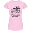 A Bad Day of Off Roading 4X4 All Terrain Womens Petite Cut T-Shirt Light Pink