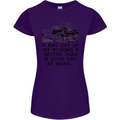 A Bad Day of Off Roading 4X4 All Terrain Womens Petite Cut T-Shirt Purple