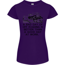 A Bad Day of Off Roading 4X4 All Terrain Womens Petite Cut T-Shirt Purple
