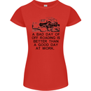 A Bad Day of Off Roading 4X4 All Terrain Womens Petite Cut T-Shirt Red