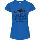A Bad Day of Off Roading 4X4 All Terrain Womens Petite Cut T-Shirt Royal Blue