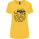 A Bad Day of Off Roading 4X4 All Terrain Womens Wider Cut T-Shirt Yellow