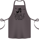 A Bad Day of Skydiving Para Skydiving Cotton Apron 100% Organic Dark Grey