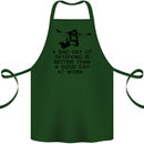 A Bad Day of Skydiving Para Skydiving Cotton Apron 100% Organic Forest Green