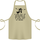 A Bad Day of Skydiving Para Skydiving Cotton Apron 100% Organic Khaki