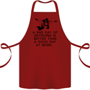 A Bad Day of Skydiving Para Skydiving Cotton Apron 100% Organic Maroon