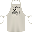 A Bad Day of Skydiving Para Skydiving Cotton Apron 100% Organic Natural