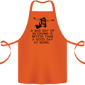 A Bad Day of Skydiving Para Skydiving Cotton Apron 100% Organic Orange