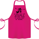 A Bad Day of Skydiving Para Skydiving Cotton Apron 100% Organic Pink