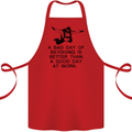 A Bad Day of Skydiving Para Skydiving Cotton Apron 100% Organic Red