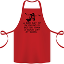 A Bad Day of Skydiving Para Skydiving Cotton Apron 100% Organic Red