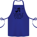 A Bad Day of Skydiving Para Skydiving Cotton Apron 100% Organic Royal Blue