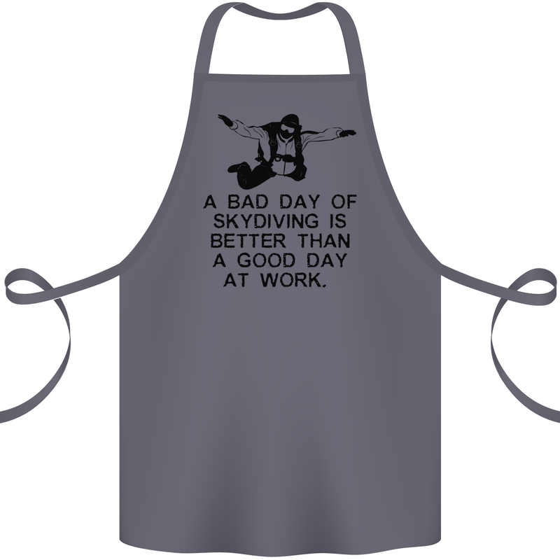 A Bad Day of Skydiving Para Skydiving Cotton Apron 100% Organic Steel