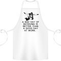 A Bad Day of Skydiving Para Skydiving Cotton Apron 100% Organic White