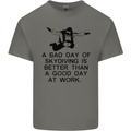 A Bad Day of Skydiving Para Skydiving Mens Cotton T-Shirt Tee Top Charcoal