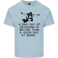 A Bad Day of Skydiving Para Skydiving Mens Cotton T-Shirt Tee Top Light Blue
