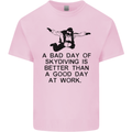 A Bad Day of Skydiving Para Skydiving Mens Cotton T-Shirt Tee Top Light Pink
