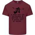 A Bad Day of Skydiving Para Skydiving Mens Cotton T-Shirt Tee Top Maroon