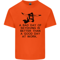 A Bad Day of Skydiving Para Skydiving Mens Cotton T-Shirt Tee Top Orange