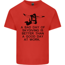 A Bad Day of Skydiving Para Skydiving Mens Cotton T-Shirt Tee Top Red