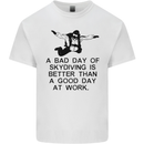 A Bad Day of Skydiving Para Skydiving Mens Cotton T-Shirt Tee Top White