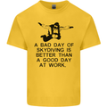 A Bad Day of Skydiving Para Skydiving Mens Cotton T-Shirt Tee Top Yellow