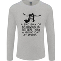 A Bad Day of Skydiving Para Skydiving Mens Long Sleeve T-Shirt Sports Grey