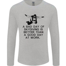 A Bad Day of Skydiving Para Skydiving Mens Long Sleeve T-Shirt Sports Grey