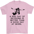 A Bad Day of Skydiving Para Skydiving Mens T-Shirt Cotton Gildan Light Pink
