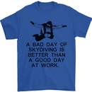 A Bad Day of Skydiving Para Skydiving Mens T-Shirt Cotton Gildan Royal Blue